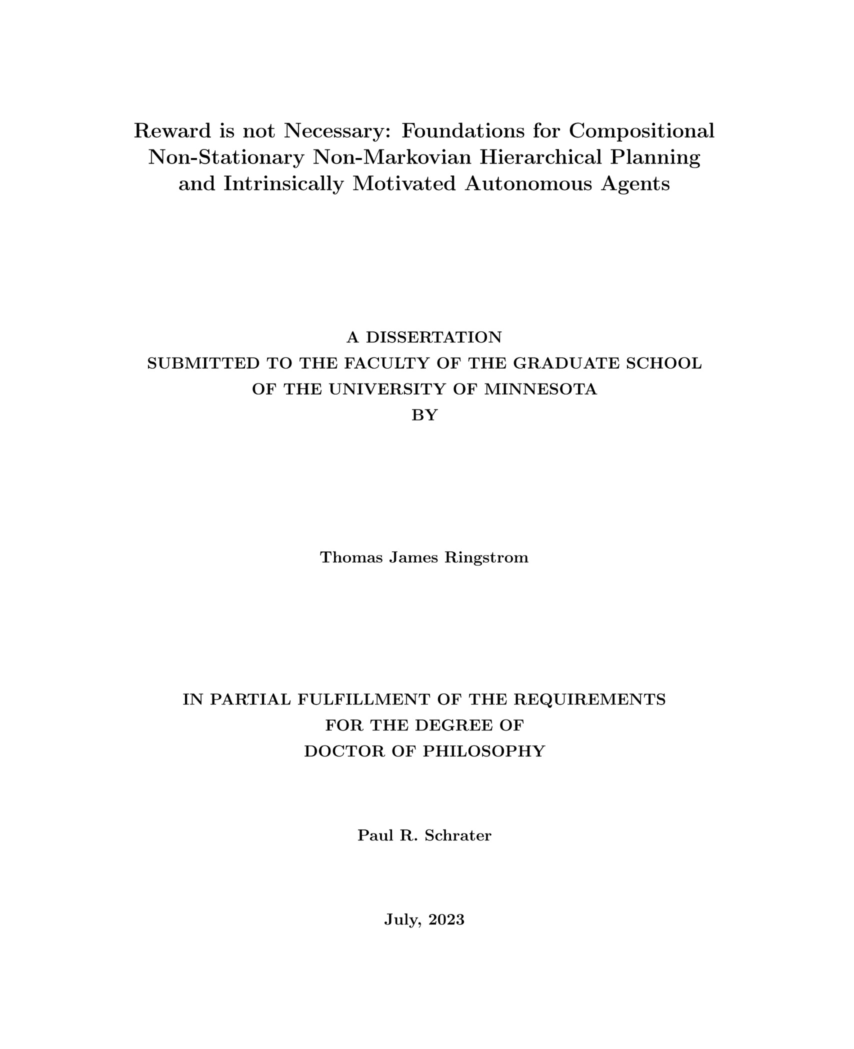Thesis cover page